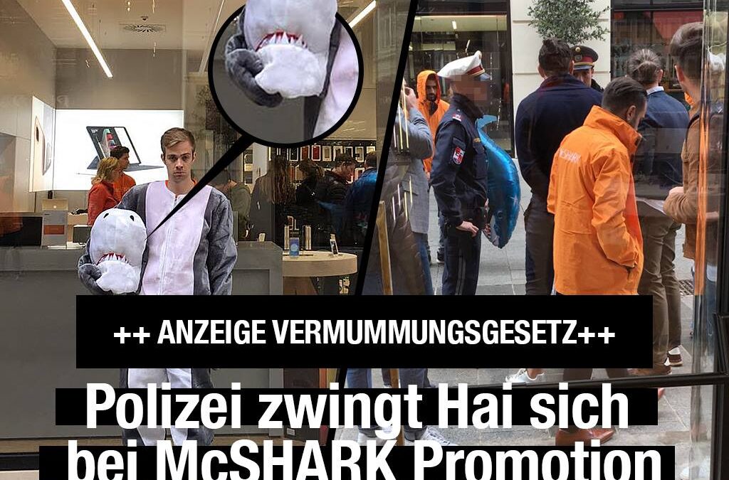 Multata una mascote/fursuit squalo per via di una legge contro i burka